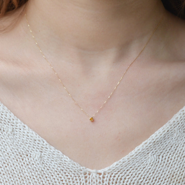 バースデーネックレス カヌレ 11月 シトリン【K10YG】