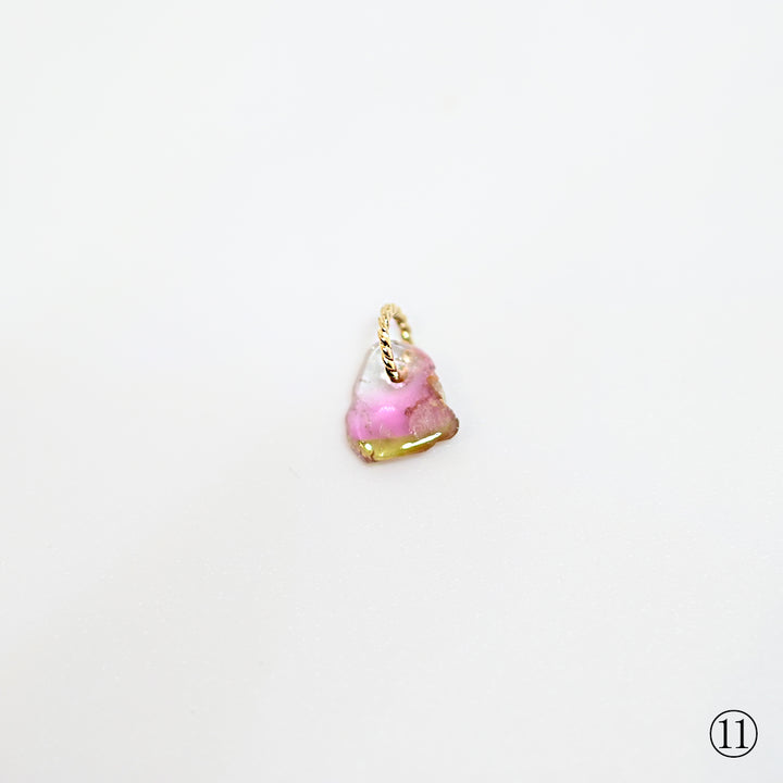 1点物 バイカラートルマリン原石 チャーム 25AW