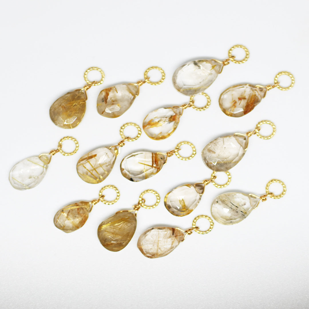 【数量限定】ルチルクォーツチャーム L【K10YG】