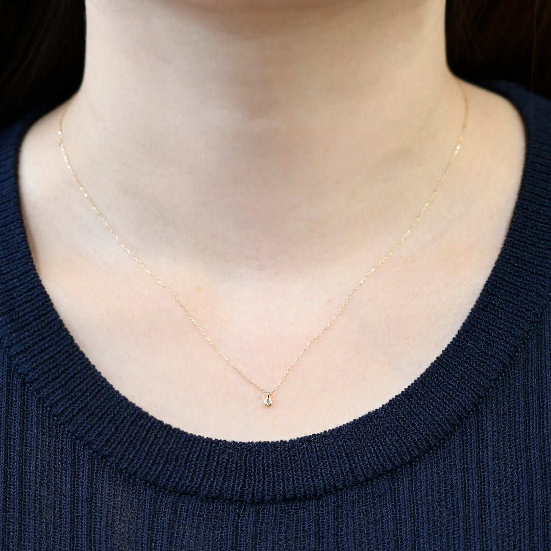 6月誕生石ネックレス ムーンストーン【K10YG】