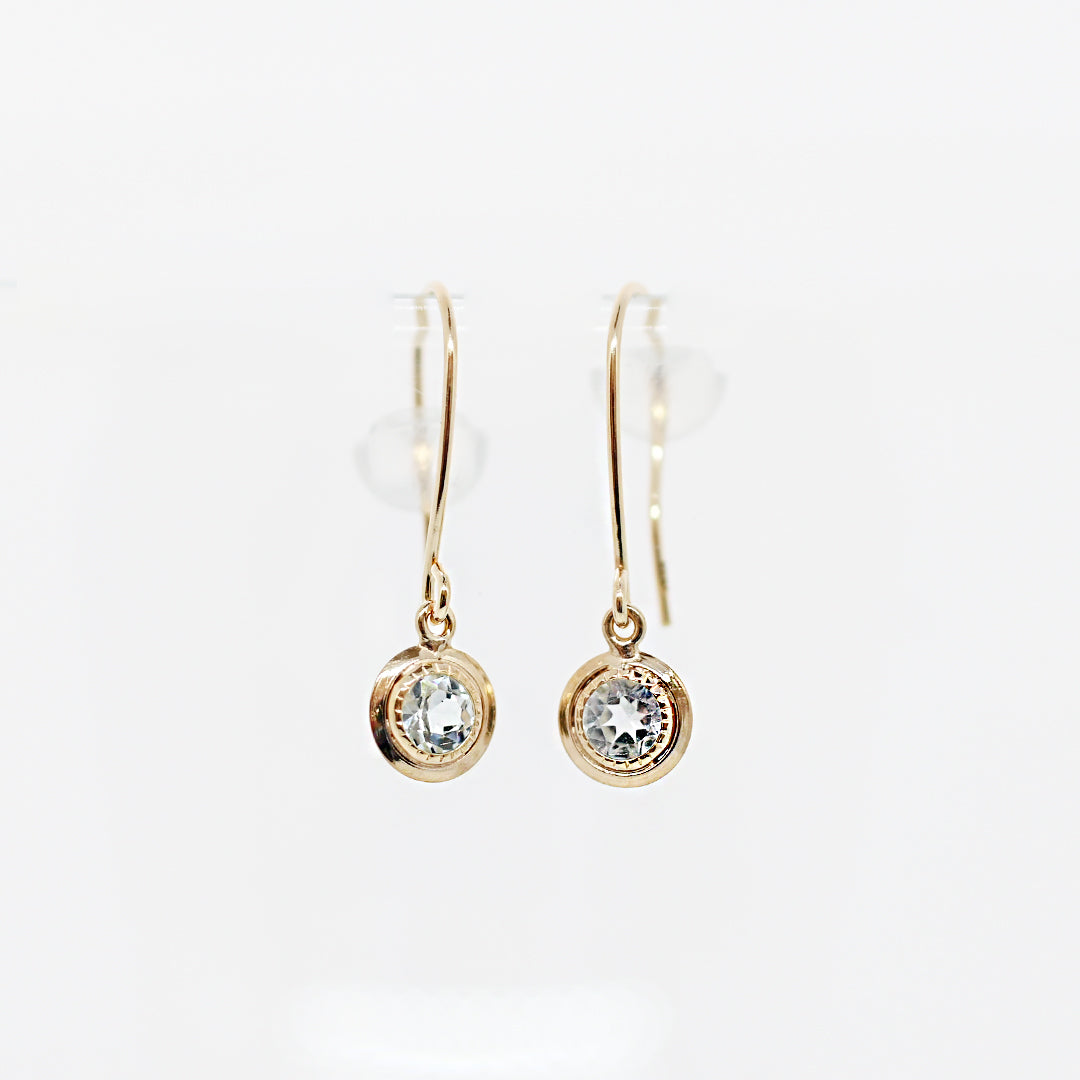 天然石スイングピアス【K10YG】25ss