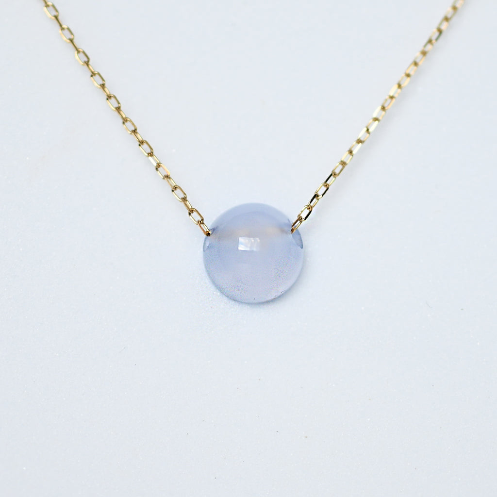 atsumeru jewelry ブルーカルセドニーラウンドカボションカット 24aw