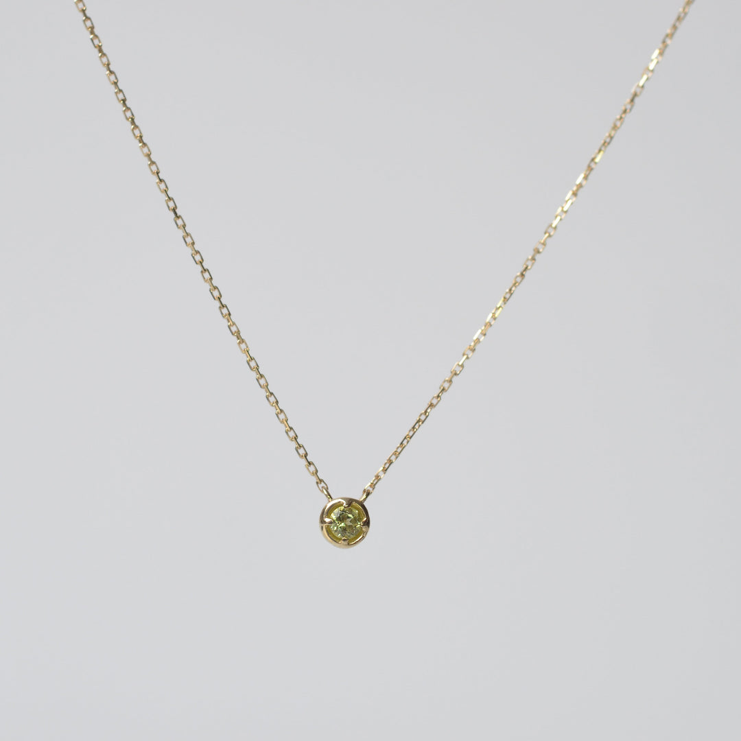 バースデーネックレス カヌレ 8月 ペリドット【K10YG】