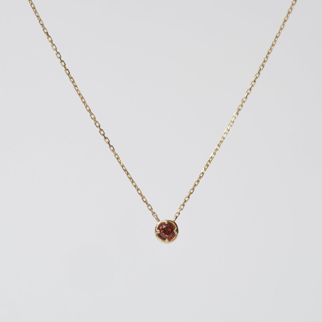 バースデーネックレス カヌレ 1月 ガーネット【K10YG】