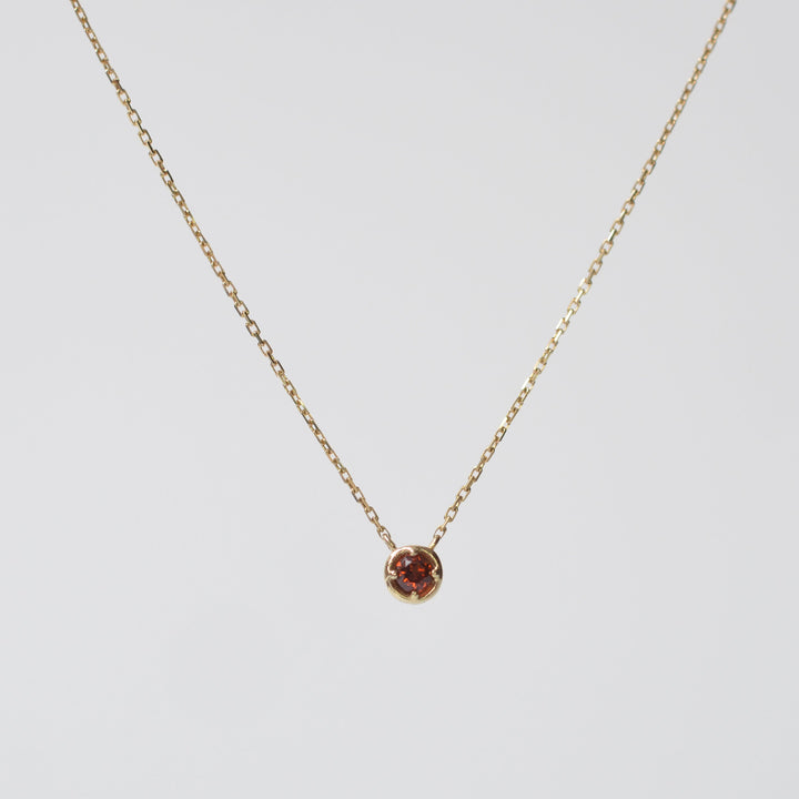 バースデーネックレス カヌレ 1月 ガーネット【K10YG】