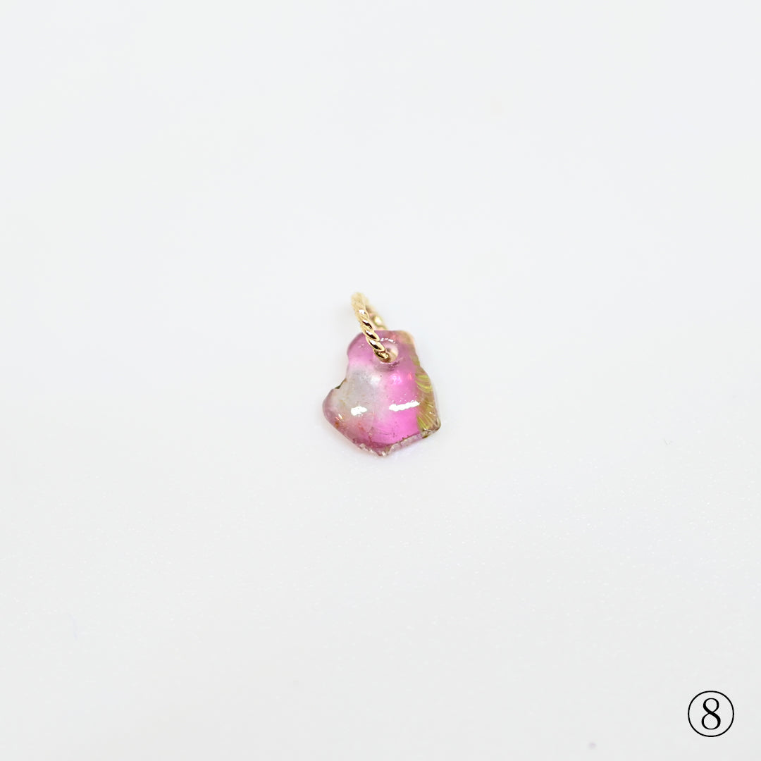 1点物 バイカラートルマリン原石 チャーム 25AW