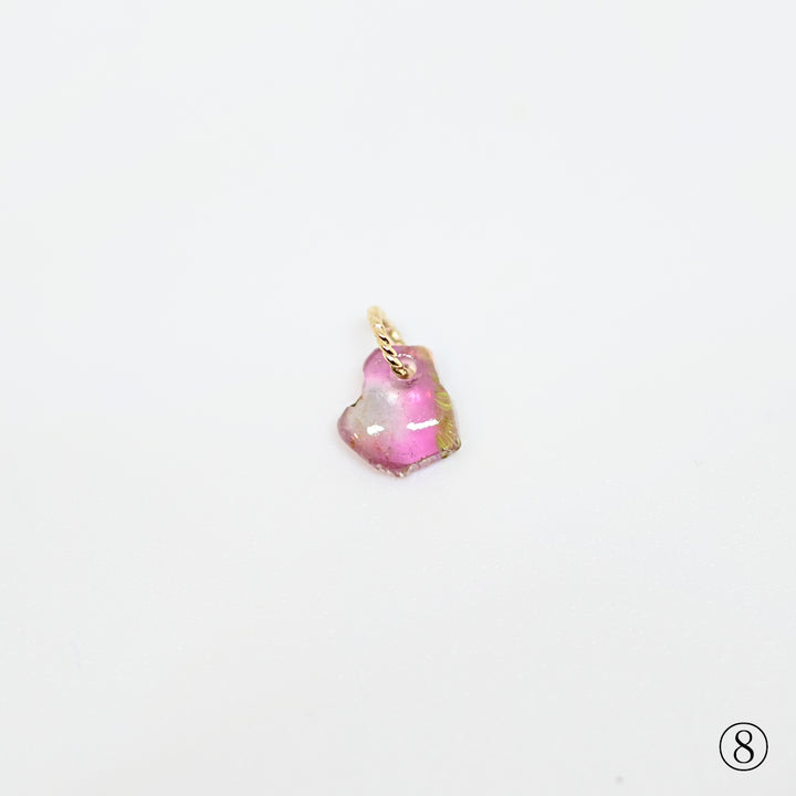 1点物 バイカラートルマリン原石 チャーム 25AW