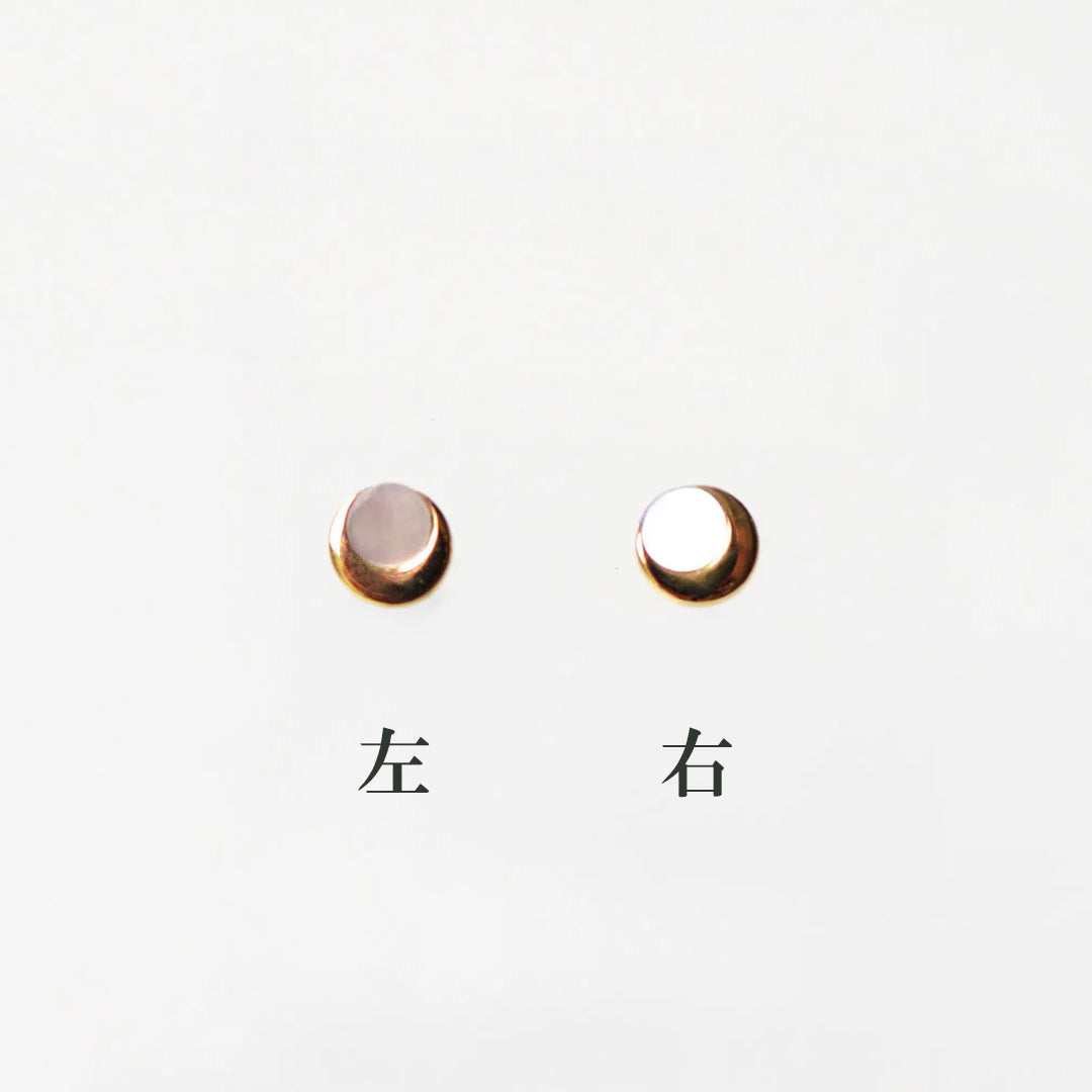 のぼり月・マザーオブパール ピアス【K10YG】21A