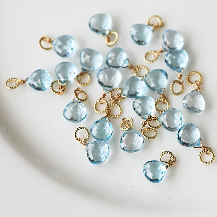 【数量限定】ブルートパーズ マロン型 チャーム【K10YG】25ss