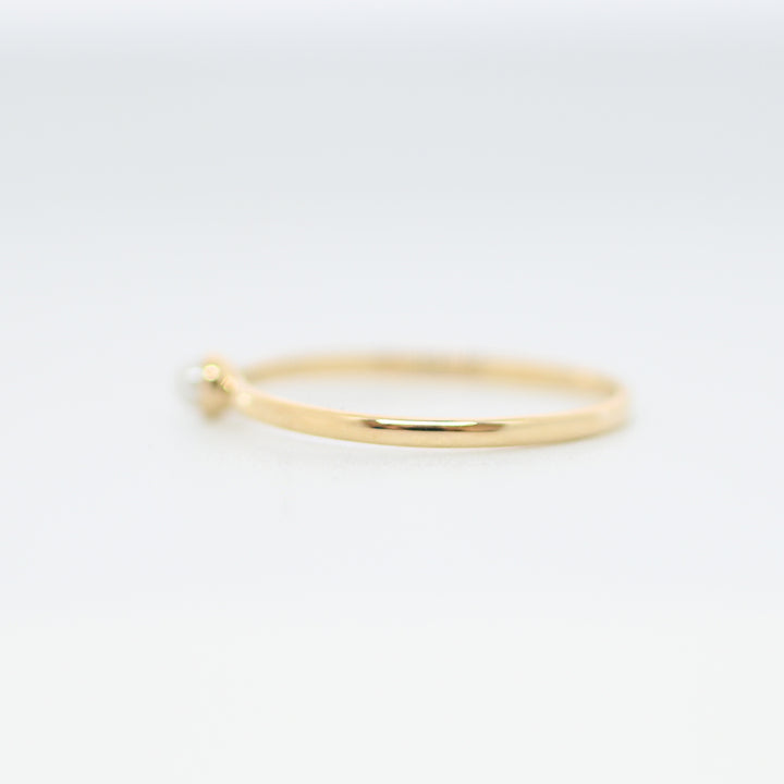 パール ミル打ちリング【K10YG】25ss