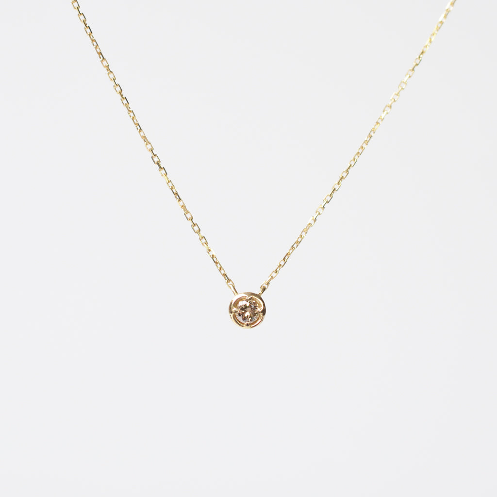 バースデーネックレス カヌレ 4月 ブラウンダイヤ【K10YG】