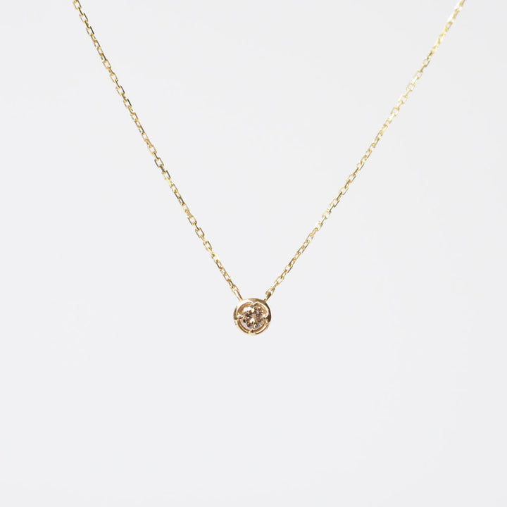 バースデーネックレス カヌレ 4月 ブラウンダイヤ【K10YG】