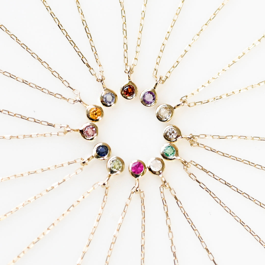 3月誕生石ネックレス アクアマリン【K10YG】