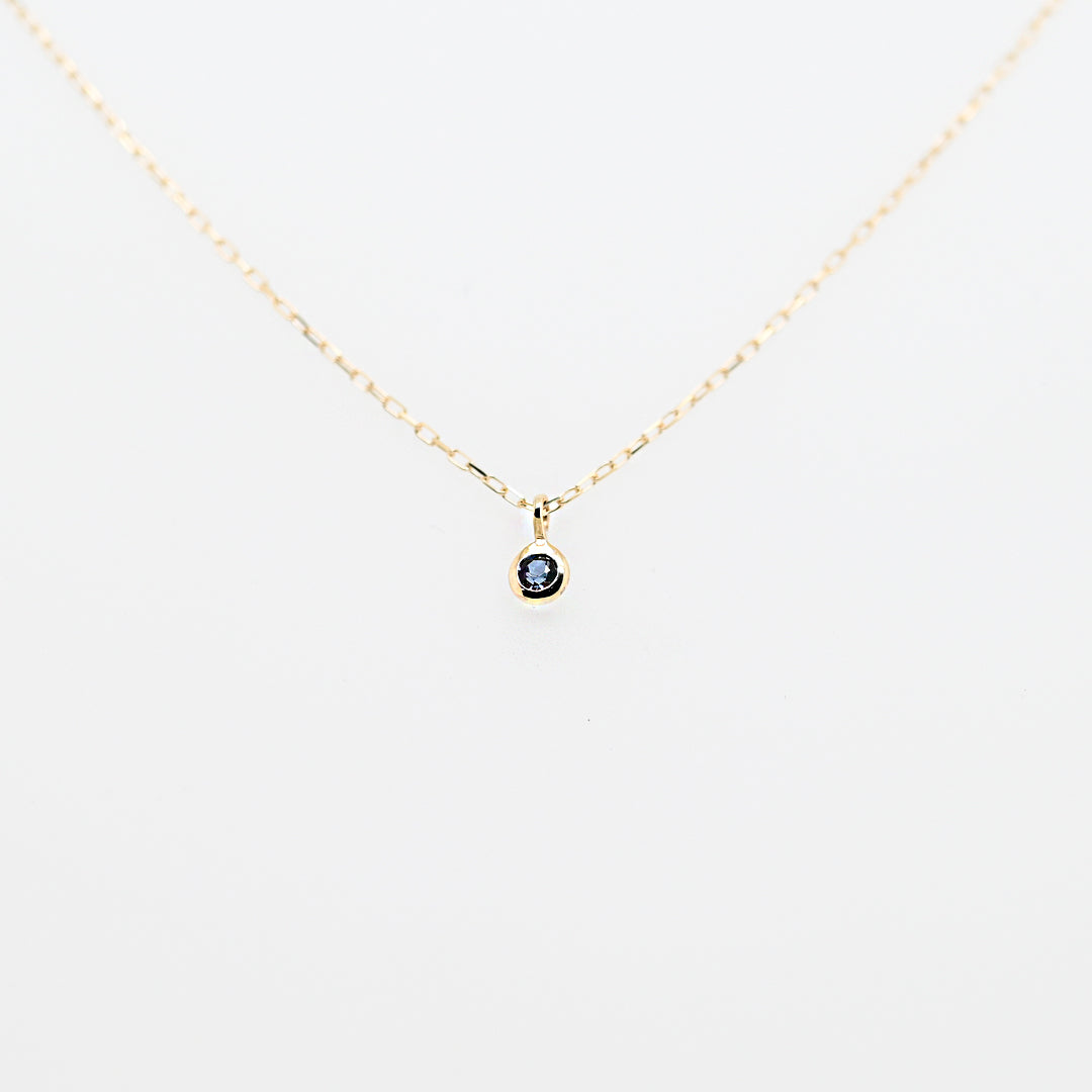 9月誕生石ネックレス サファイヤ【K10YG】