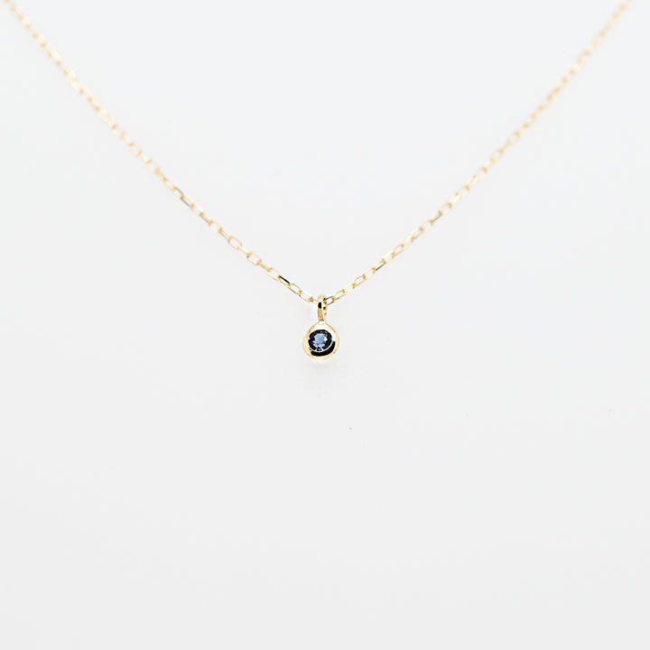 9月誕生石ネックレス サファイヤ【K10YG】