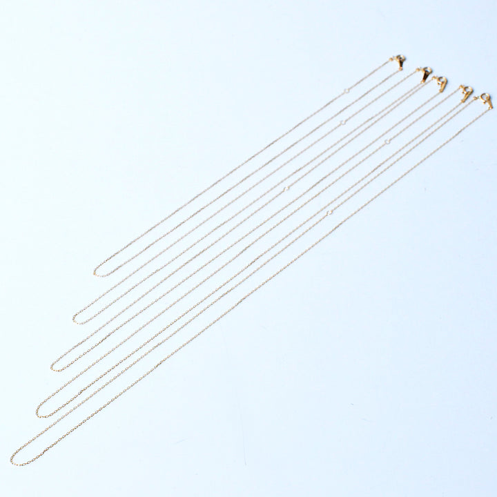 角小豆・チェーンネックレス 0.24 K10YG・K10PG・K10WG・K18YG・K18PG・K18WG