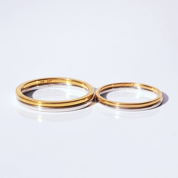 結婚指輪・えんえん  二連リング 幅2㎜