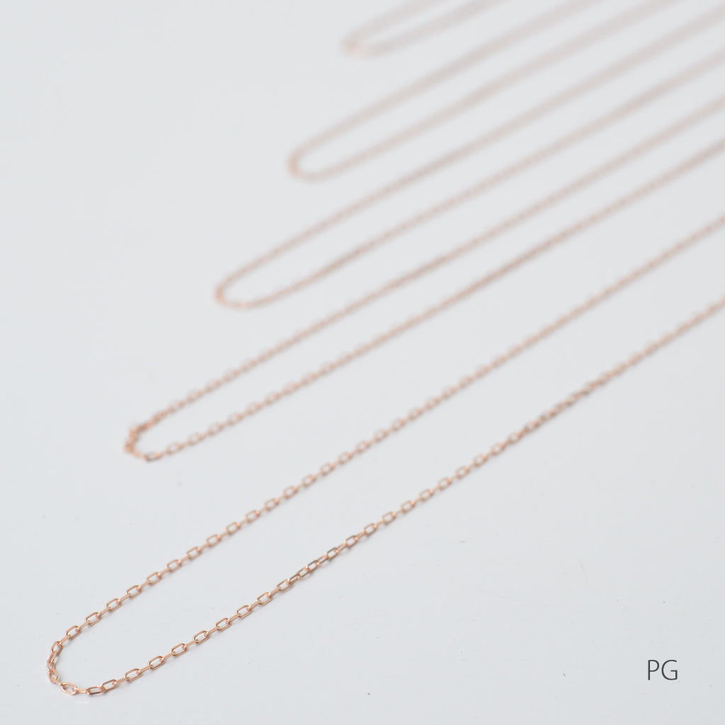 角小豆・チェーンネックレス 0.24 K10YG・K10PG・K10WG・K18YG・K18PG・K18WG
