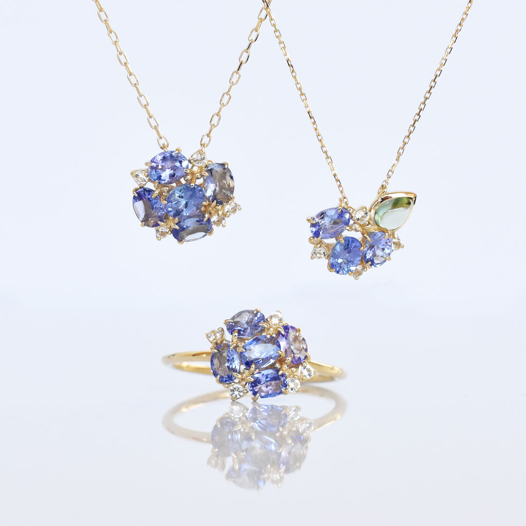 【数量限定】紫陽花ジュエリー  タンザナイト