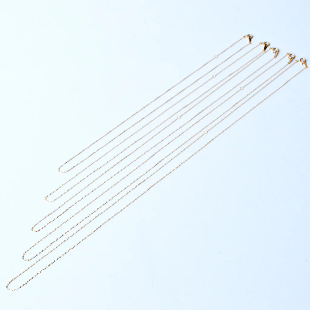 角小豆・チェーンネックレス　0.24　K10YG・K10PG・K10WG・K18YG・K18PG・K18WG