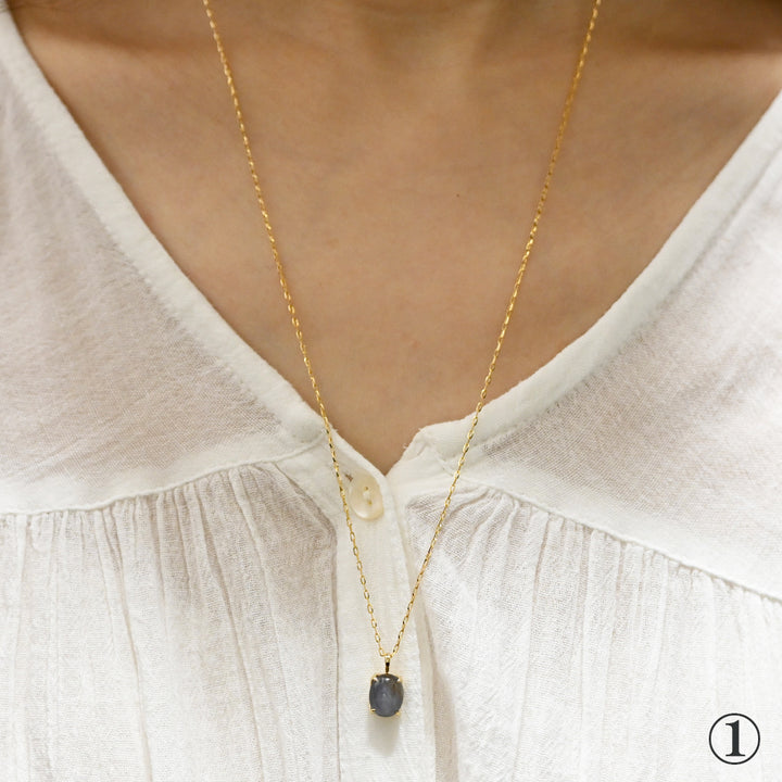 【数量限定】スターサファイアペンダントトップ【K10YG】25AW