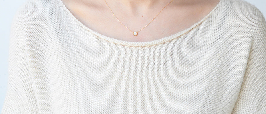 楽天市場】K18YG ネックレス ピンクオパール 1.7ct あずき