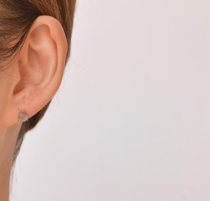 【各種クーポン・ポイントのご利用不可】ファンシーカット 11月 スイスブルートパーズピアス【K10YG】