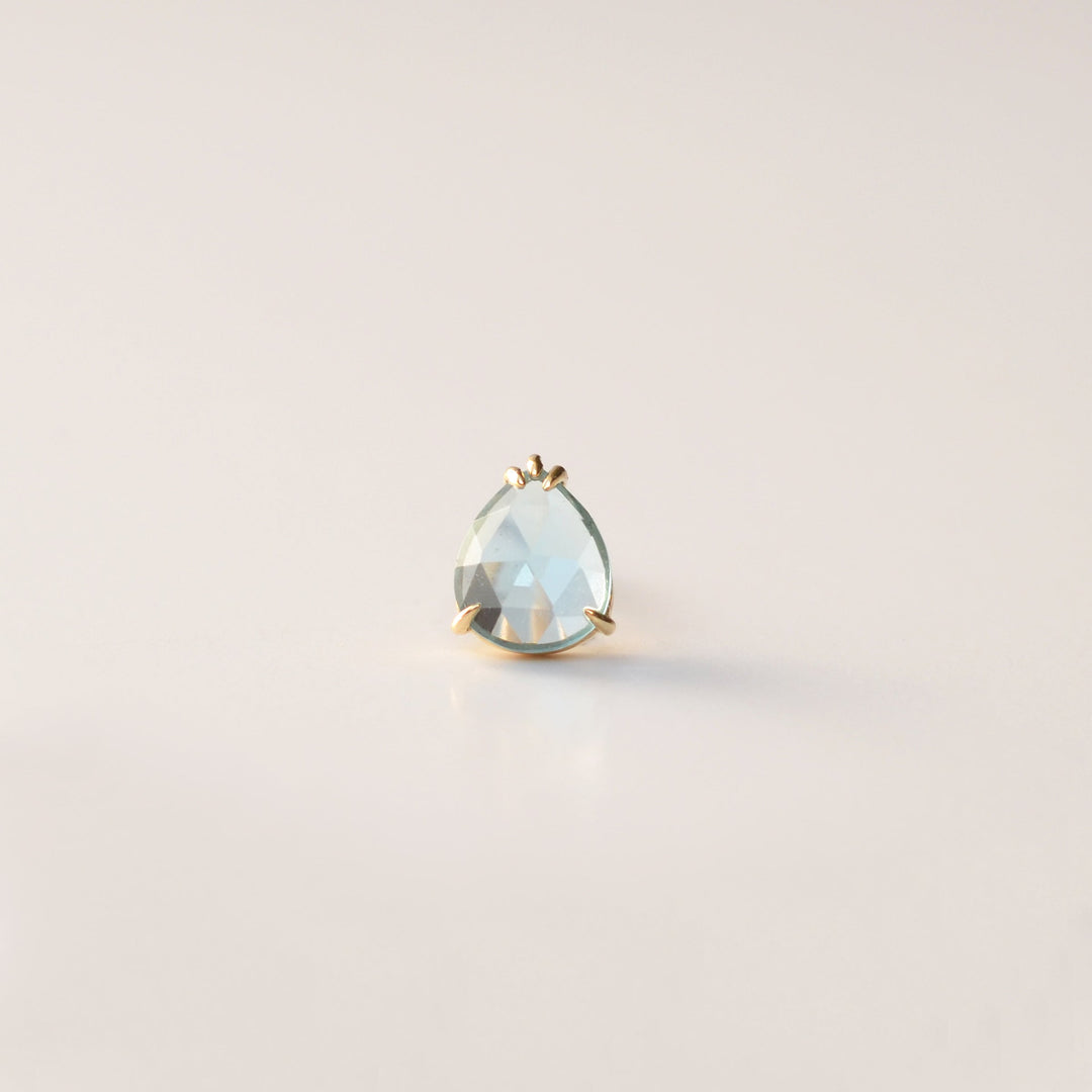 【各種クーポン・ポイントのご利用不可】ファンシーカット 11月 スイスブルートパーズピアス【K10YG】