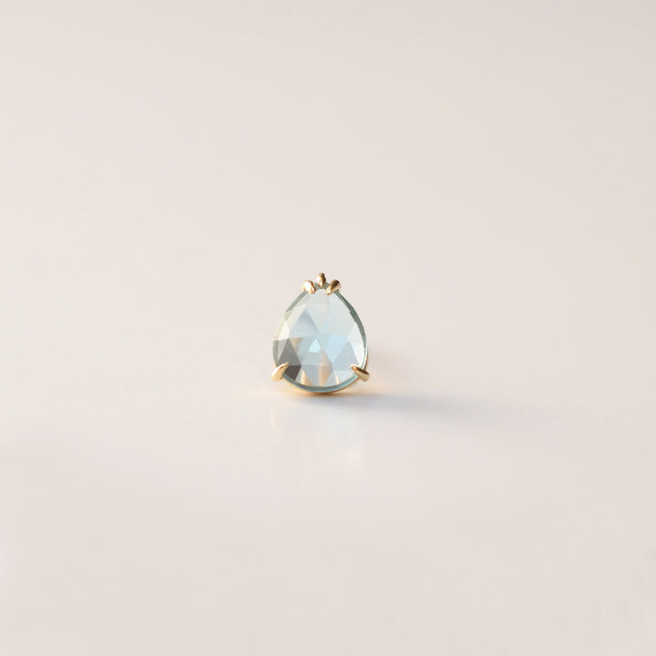 【各種クーポン・ポイントのご利用不可】ファンシーカット 11月 スイスブルートパーズピアス【K10YG】