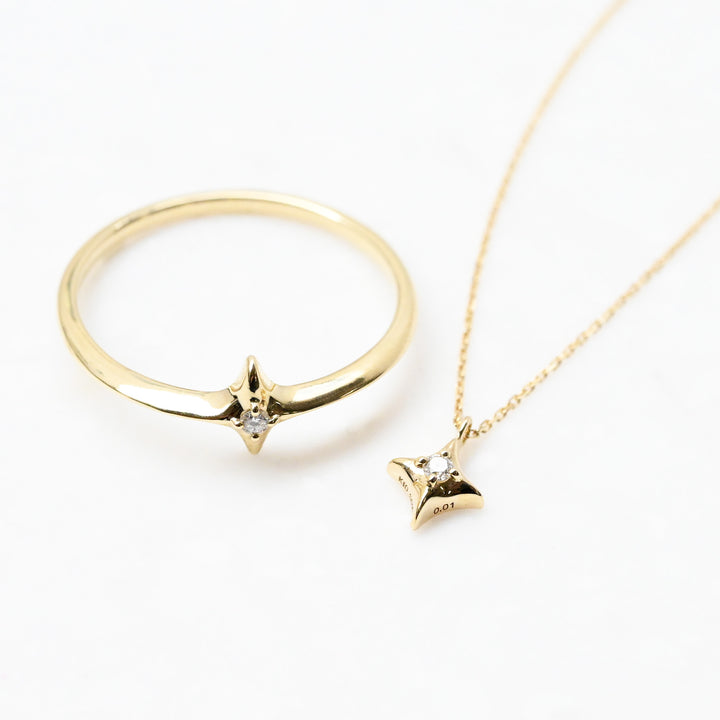 1粒ダイヤモンド ネックレス【K10YG】｜Christmas Collection 2026