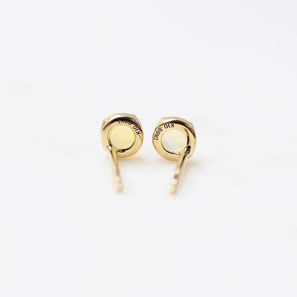 オパール  ラウンドピアス【K10YG】｜Opaline