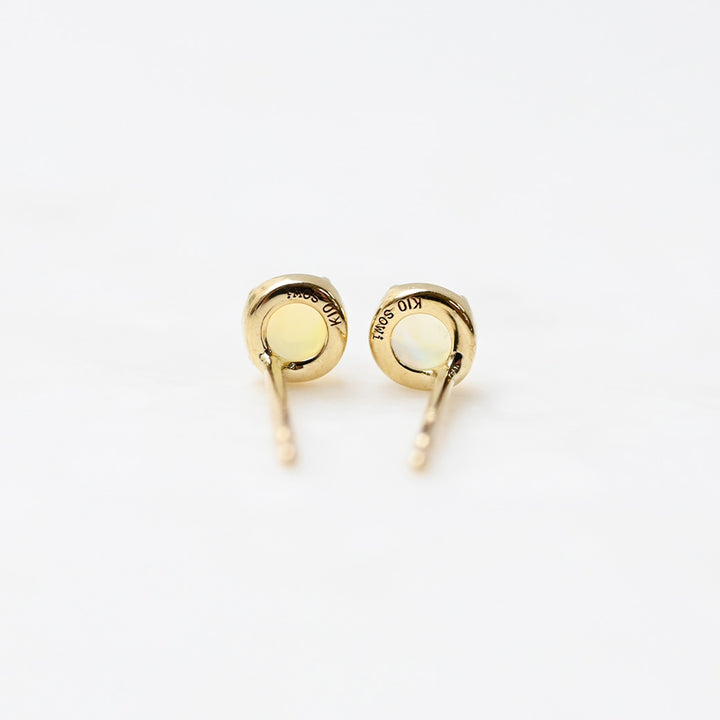 オパール  ラウンドピアス【K10YG】｜Opaline