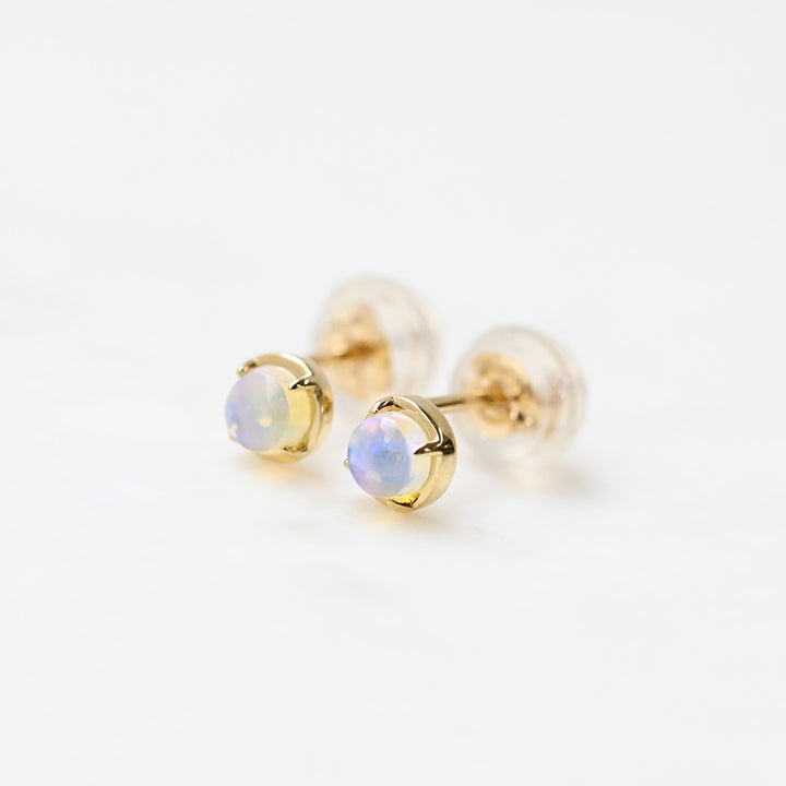 オパール  ラウンドピアス【K10YG】｜Opaline