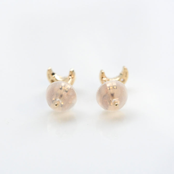 Cookie ダイヤモンド 月 ピアス【K10YG】