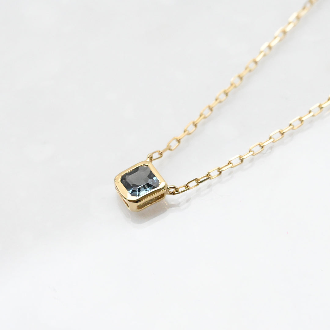 【数量限定】K10YG ティールサファイアネックレス ｜Plume Trait