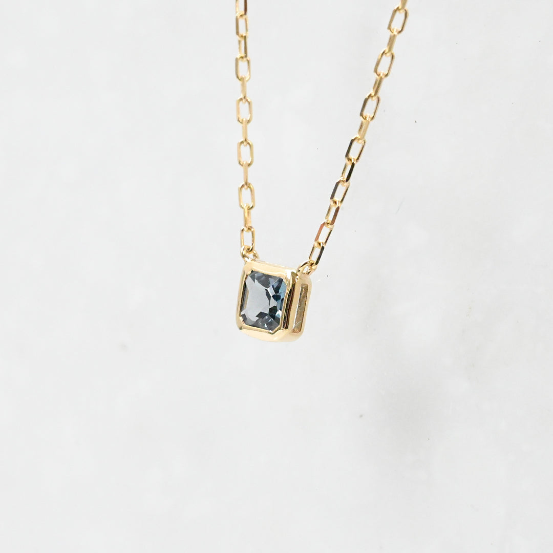 【数量限定】K10YG ティールサファイアネックレス ｜Plume Trait