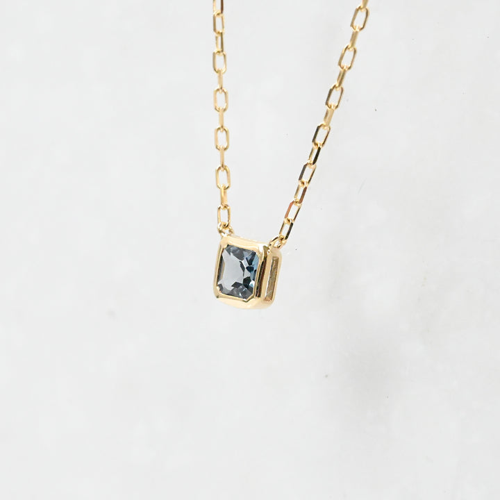 【数量限定】K10YG ティールサファイアネックレス ｜Plume Trait