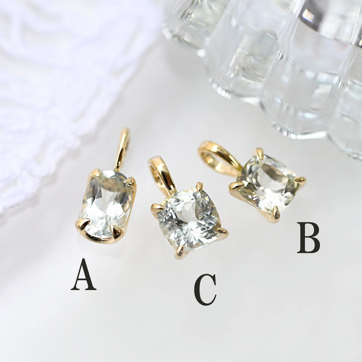 【1点もの】 アクロアイトペンダントトップ K10イエローゴールド｜pale