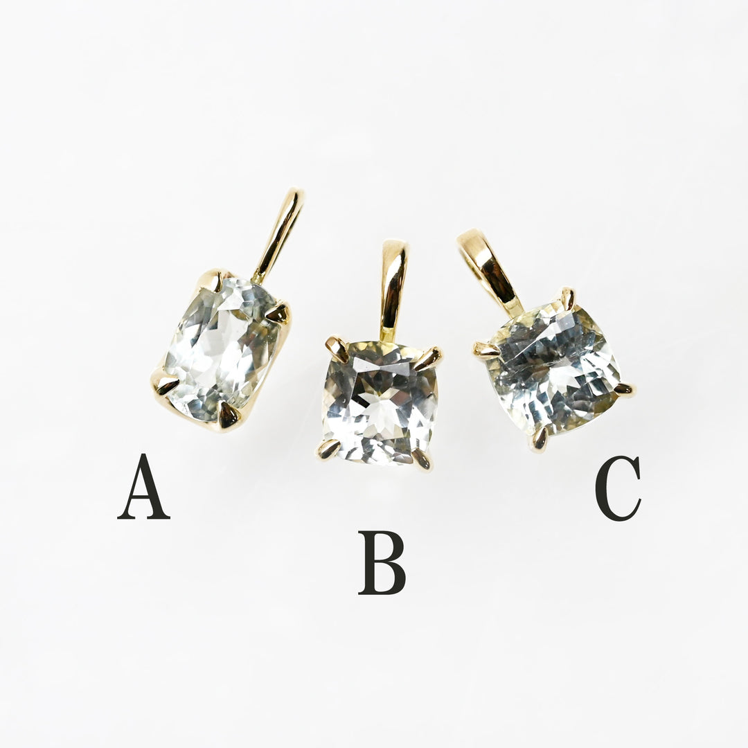 【1点もの】 アクロアイトペンダントトップ K10イエローゴールド｜pale