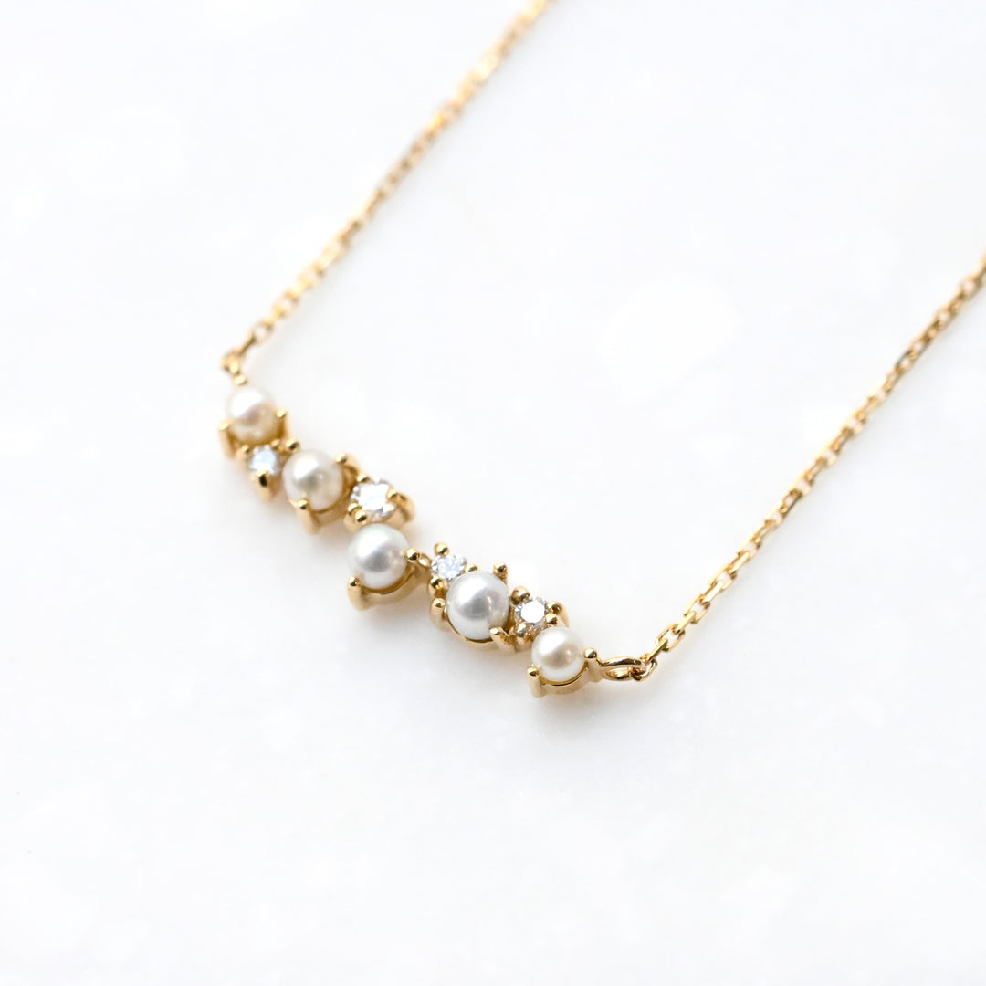 ダイヤモンド×シードパール ネックレス【K10YG】｜Christmas Collection 2026