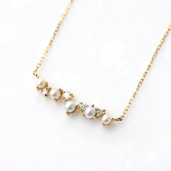 ダイヤモンド×シードパール ネックレス【K10YG】｜Christmas Collection 2026