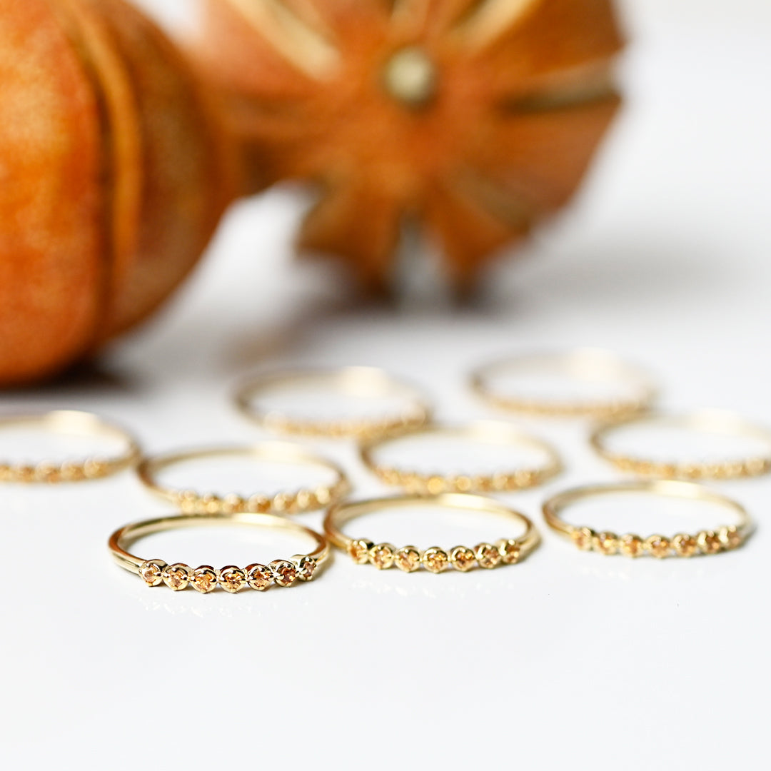 Colorful オレンジガーネット  リング 【K10YG】26SS