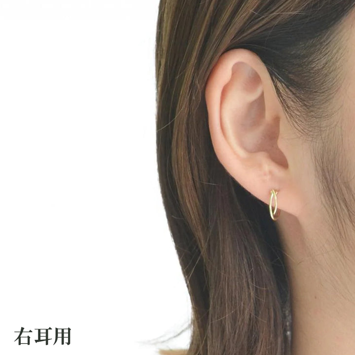 アイビー・ウェーブフープピアス【K10YG】