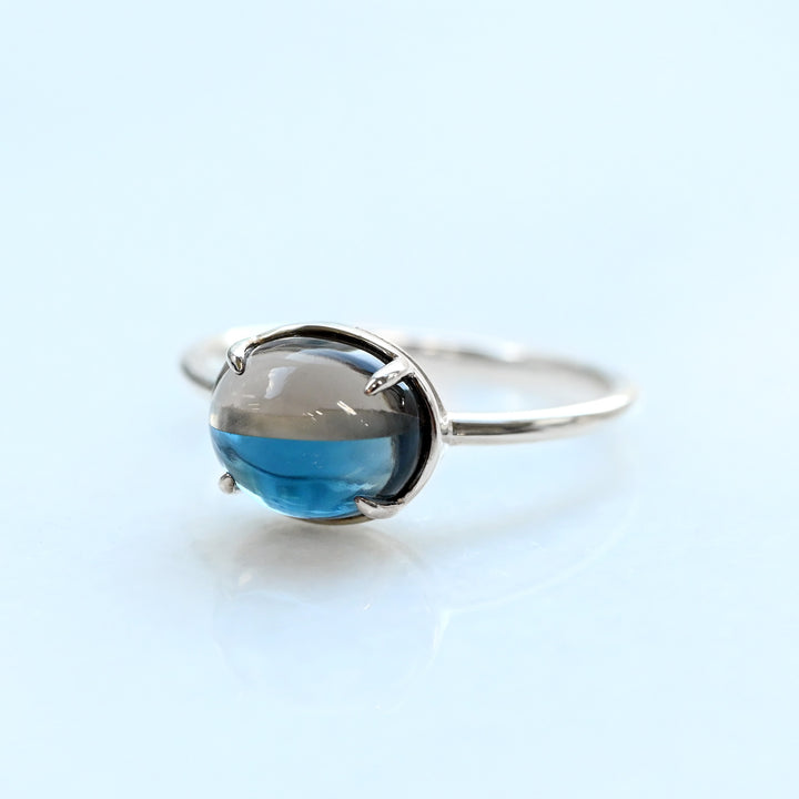 【数量限定】  Talat スモーキークォーツ ロンドンブルートパーズ ダブレット リング