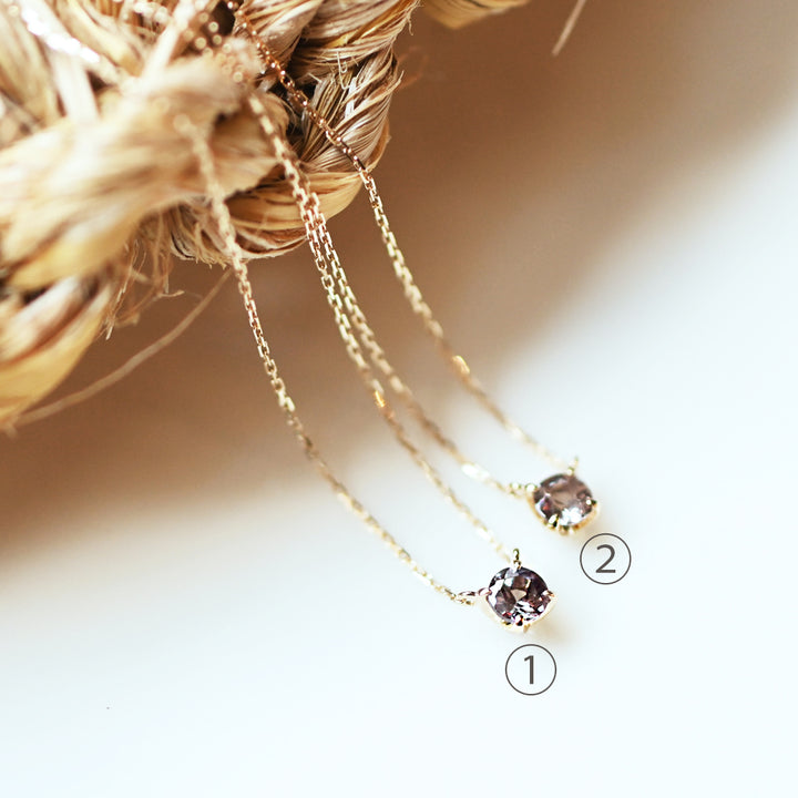 【数量限定】カラーチェンジガーネットネックレス【K10YG】26ss