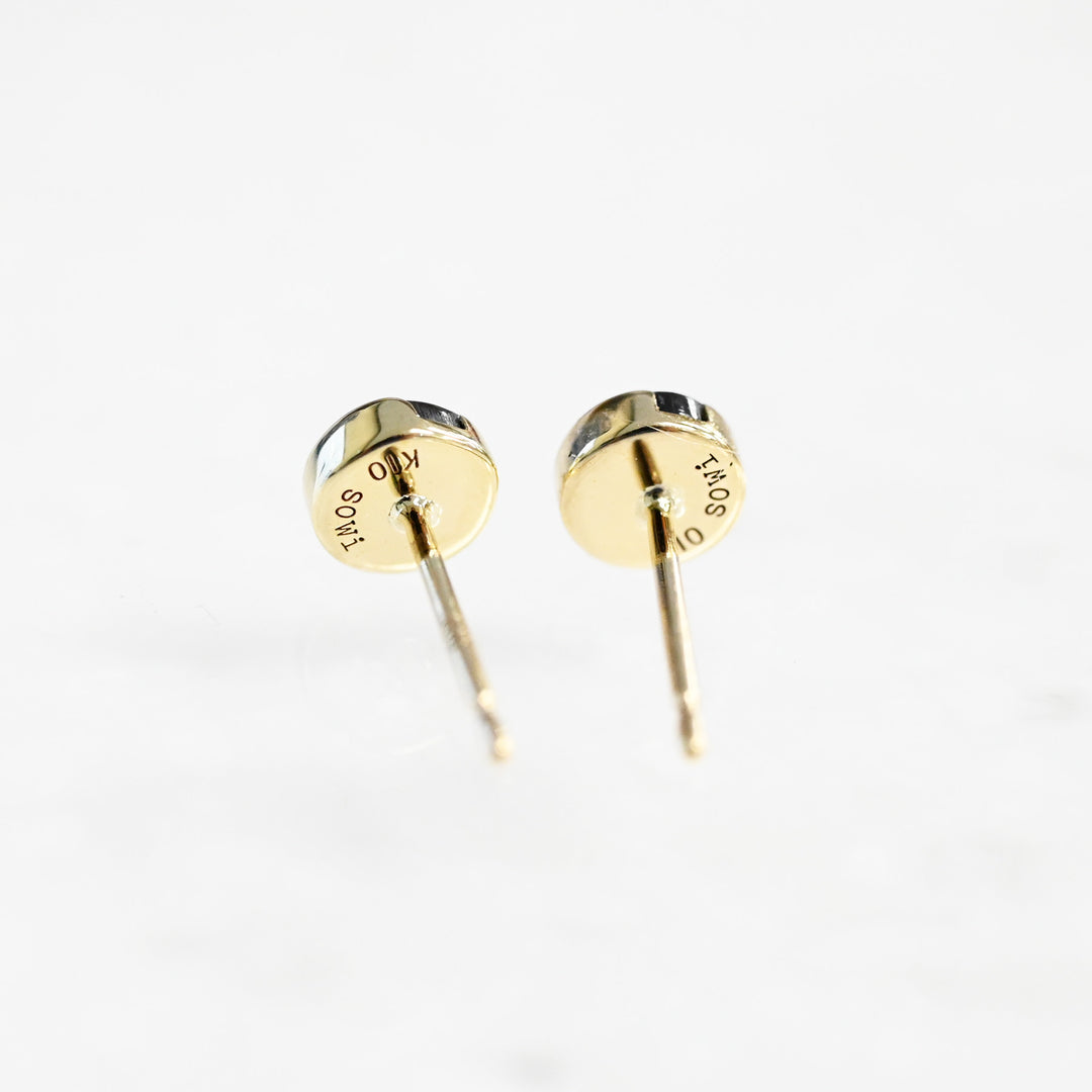 【数量限定】のぼり月　黒蝶貝　ピアス　K10YG