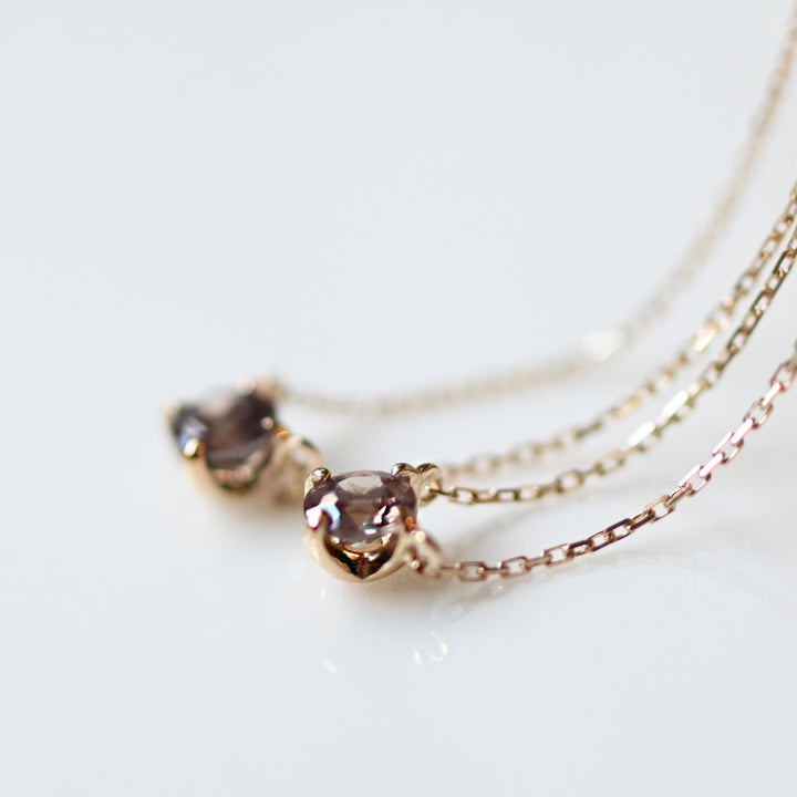 【数量限定】カラーチェンジガーネットネックレス【K10YG】26ss