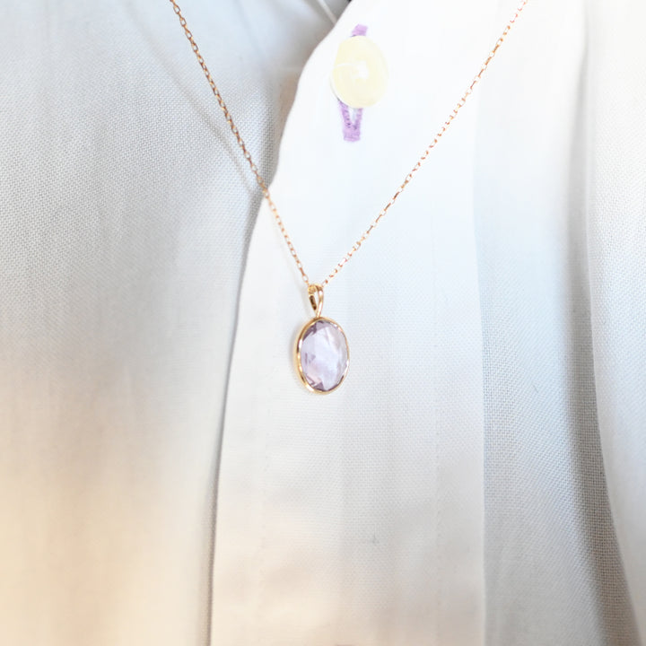 【数量限定】アメジストのペンダントトップ (K10YG)26ss