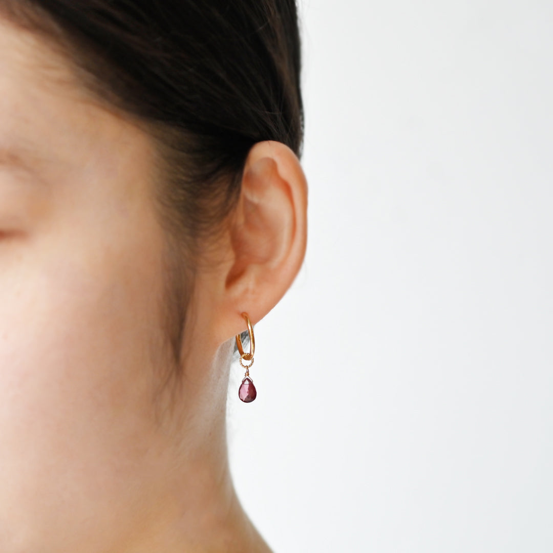 プレーンサークルピアス①【K18】26ss