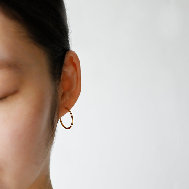 プレーンサークルピアス③【K18】26ss